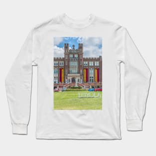 Marquette Hall Loyola University New Orleans by Debra Martz Long Sleeve T-Shirt